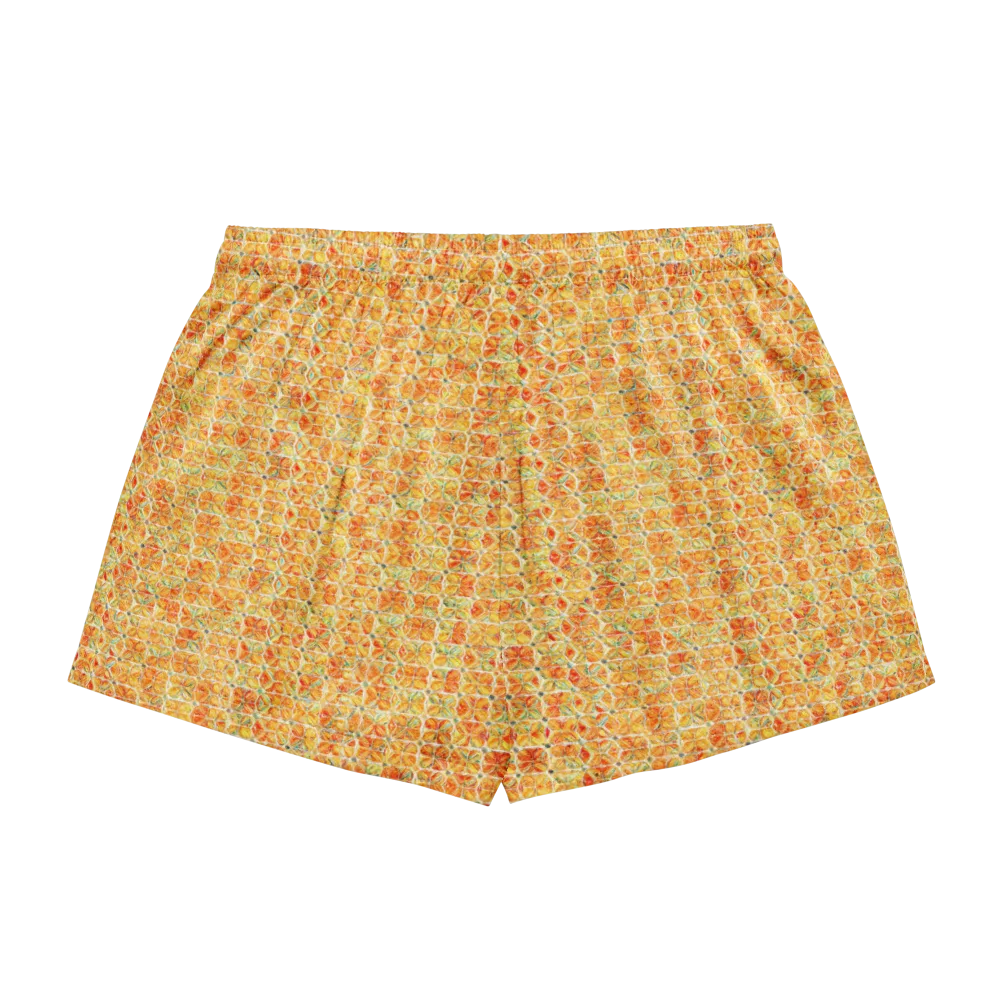Citrus Mosaic on Women's Pajama Shorts — Back