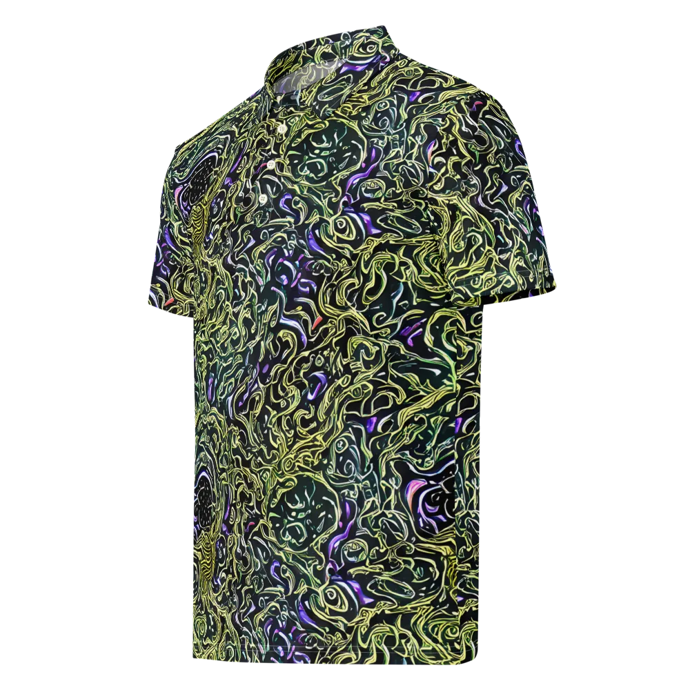 Lunar Labyrinth on Men's Slim Fit Polo Shirt — Left Front