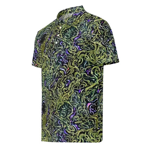 Lunar Labyrinth on a Men's Slim Fit Polo Shirt
