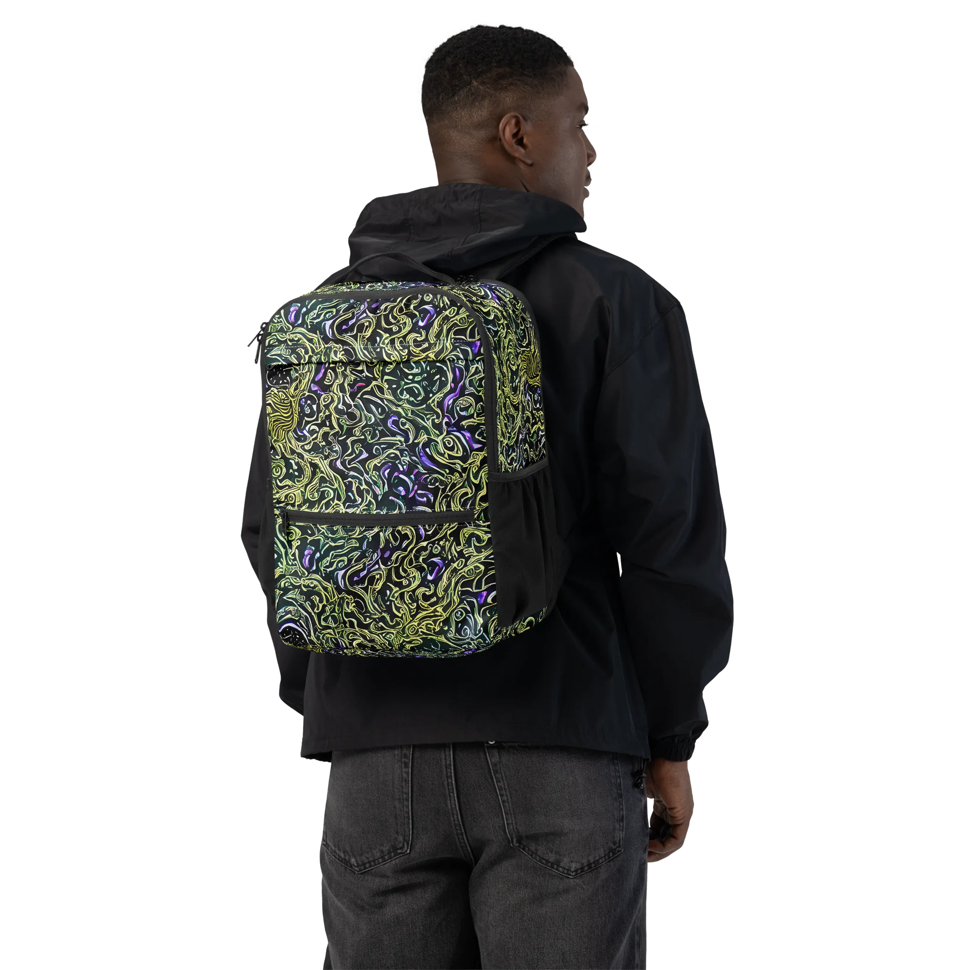 Lunar Labyrinth on Utility Backpack — Back