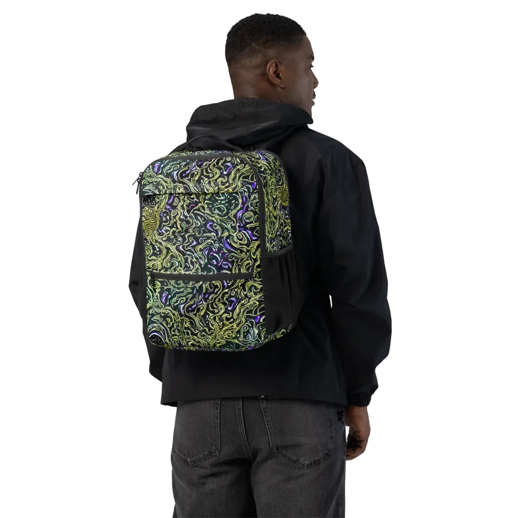 Lunar Labyrinth on Utility Backpack — Back