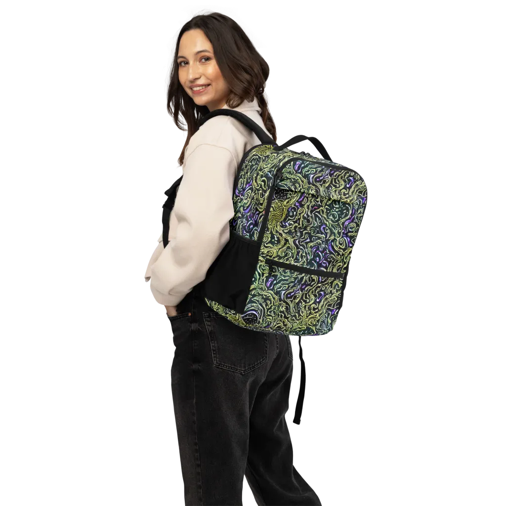 Lunar Labyrinth on Utility Backpack — Back