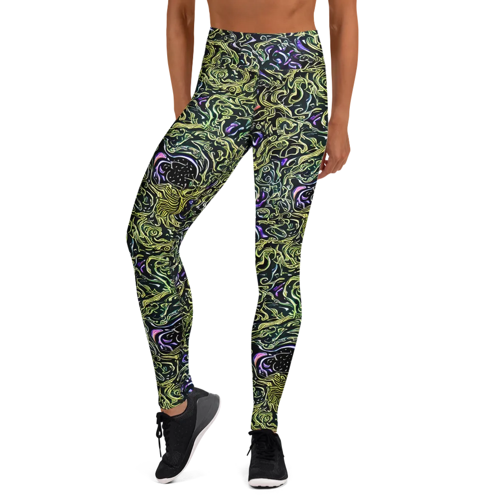 Lunar Labyrinth on Yoga Leggings — Front