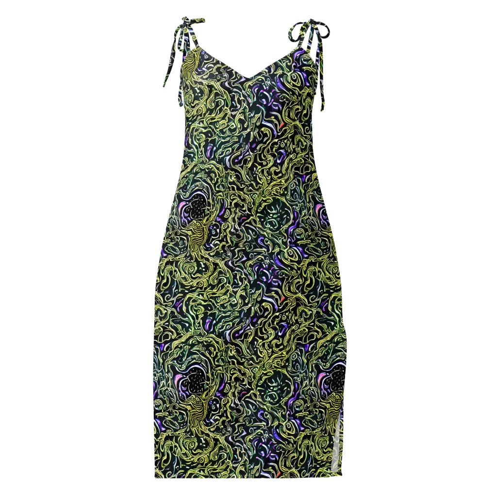 Lunar Labyrinth on Slip Dress — Front
