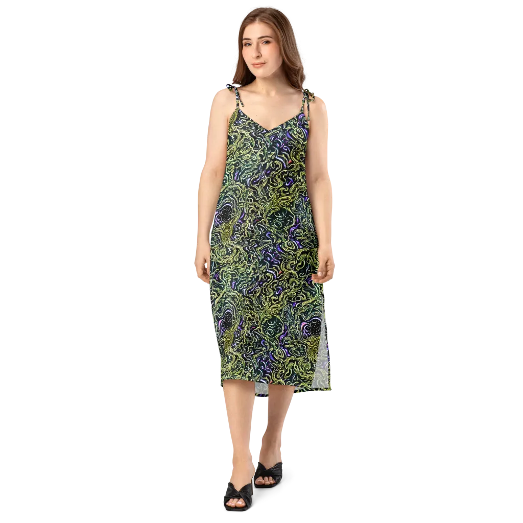Lunar Labyrinth on Slip Dress — Front