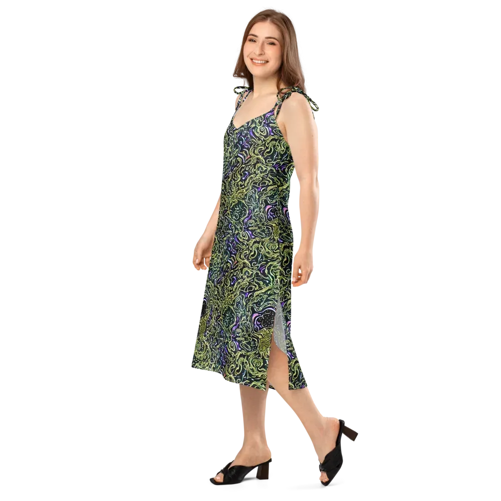 Lunar Labyrinth on Slip Dress — Left Front