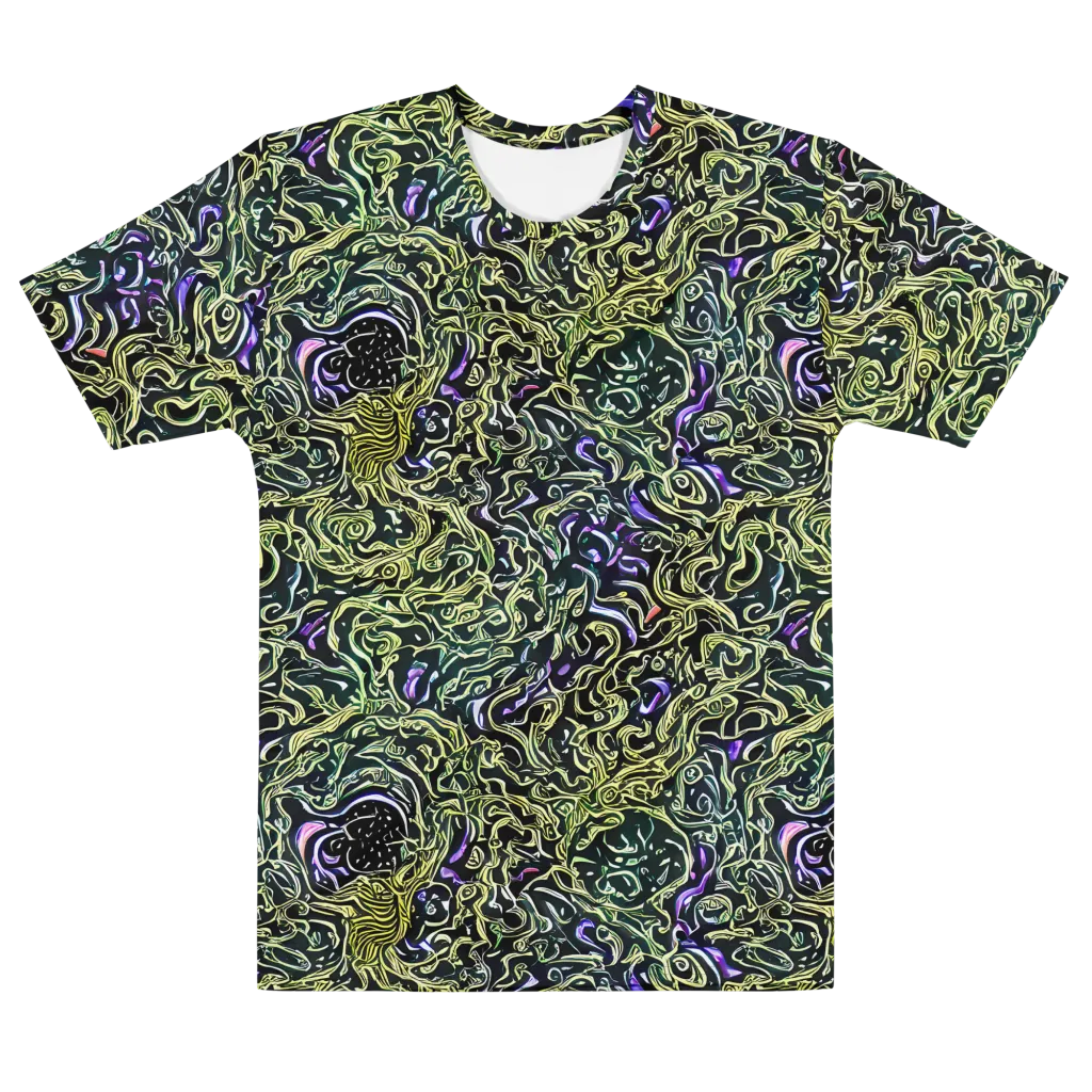 Lunar Labyrinth on Men's Cotton Crew Neck T-Shirt — Front