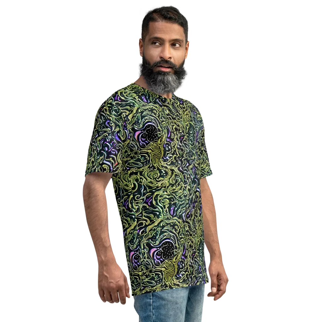 Lunar Labyrinth on Men's Crew Neck T-Shirt — Right