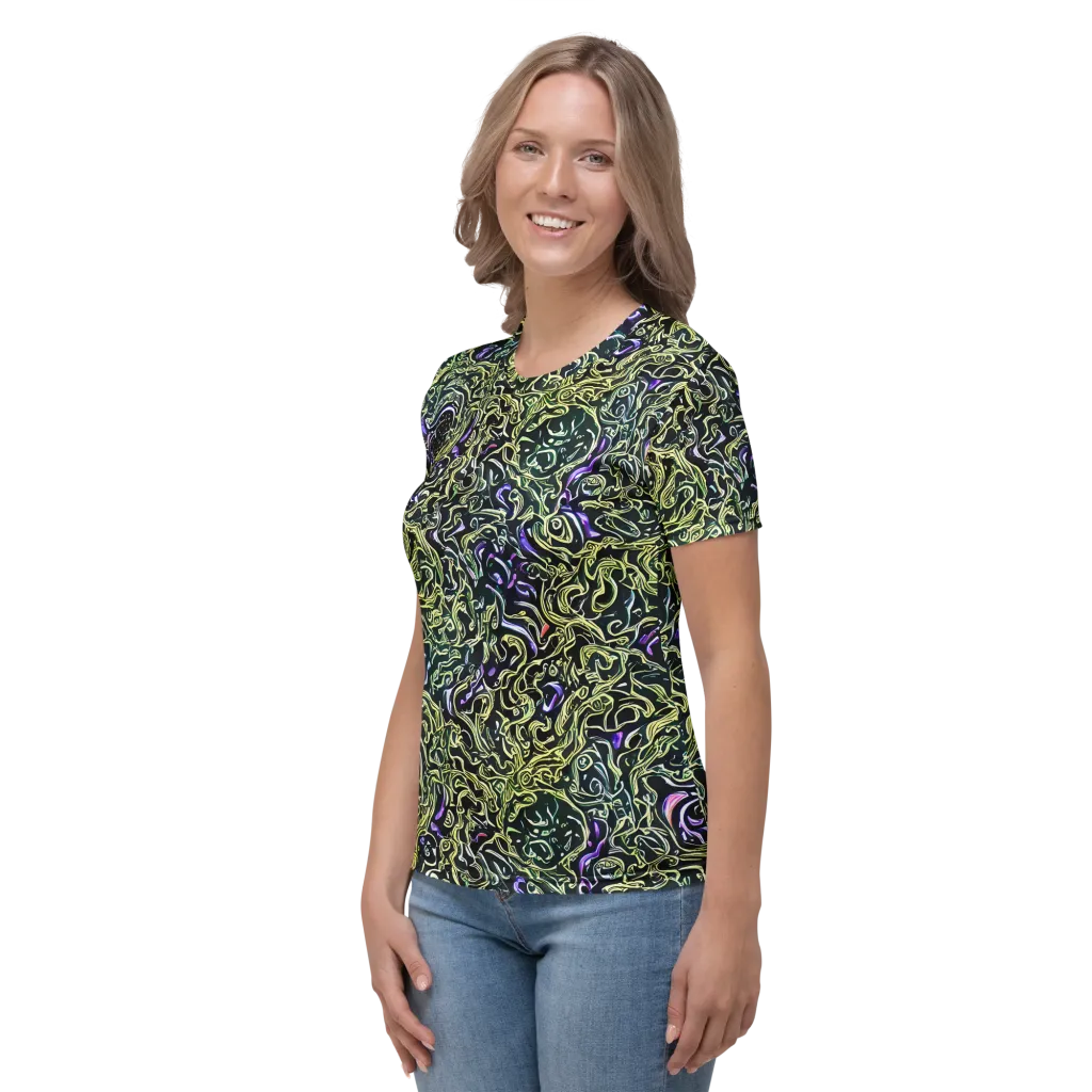Lunar Labyrinth on Women's Crew Neck T-Shirt — Left