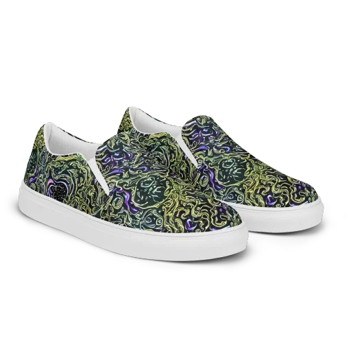 Lunar Labyrinth on a Men's Slip-On Canvas Shoes