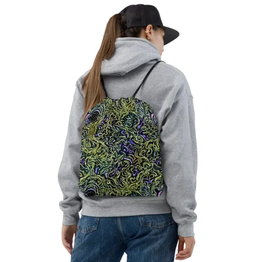 Lunar Labyrinth on a Drawstring Bag