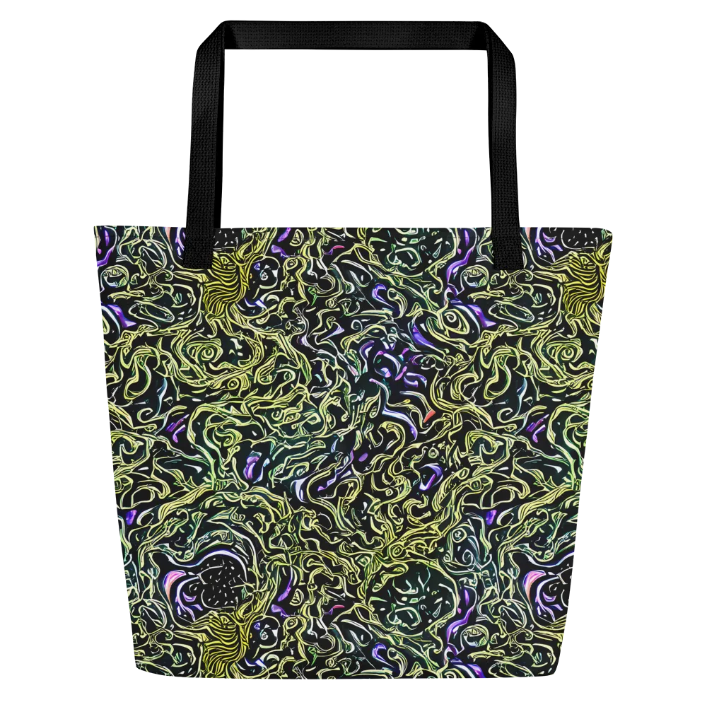 Lunar Labyrinth on Large Tote Bag W/ Pocket — Front