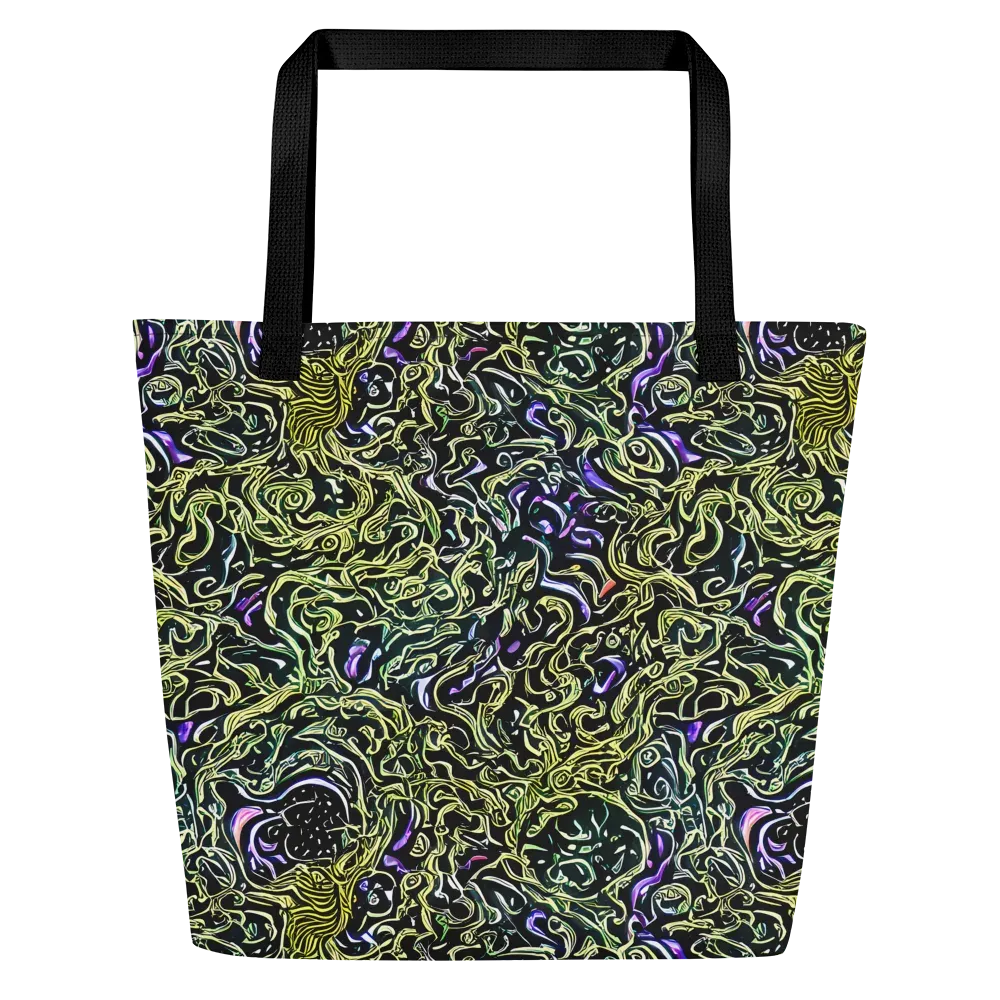 Lunar Labyrinth on Large Tote Bag W/ Pocket — Front