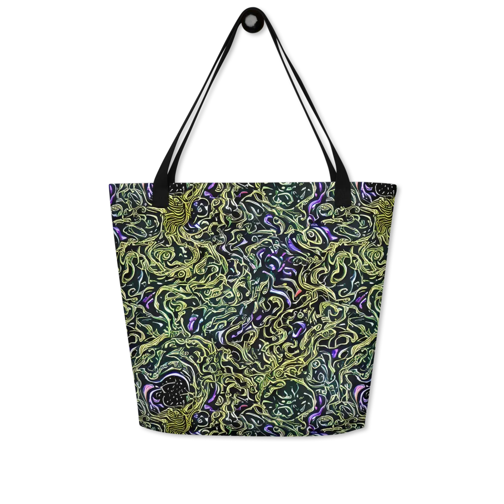 Lunar Labyrinth on Large Tote Bag W/ Pocket — Front