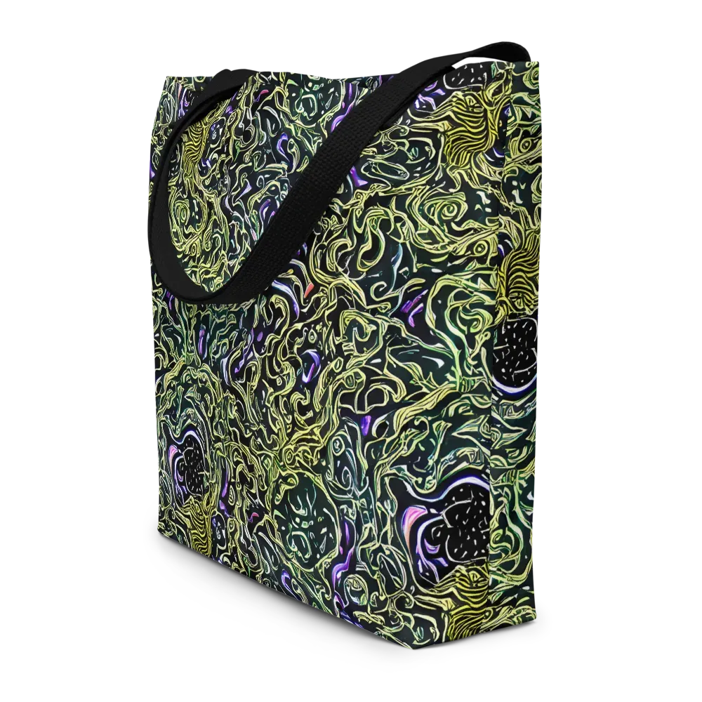 Lunar Labyrinth on Large Tote Bag W/ Pocket — Front