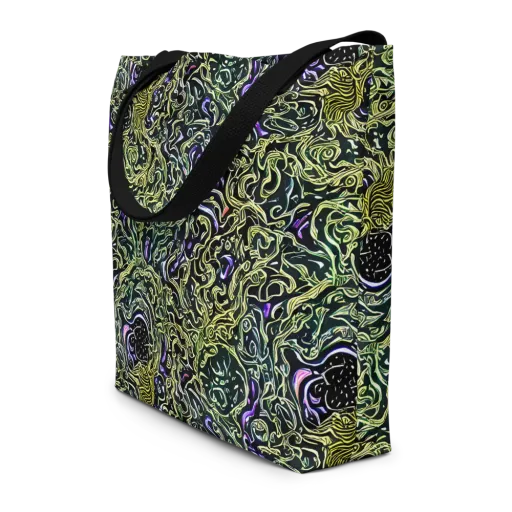 Lunar Labyrinth on a Large Tote Bag W/ Pocket