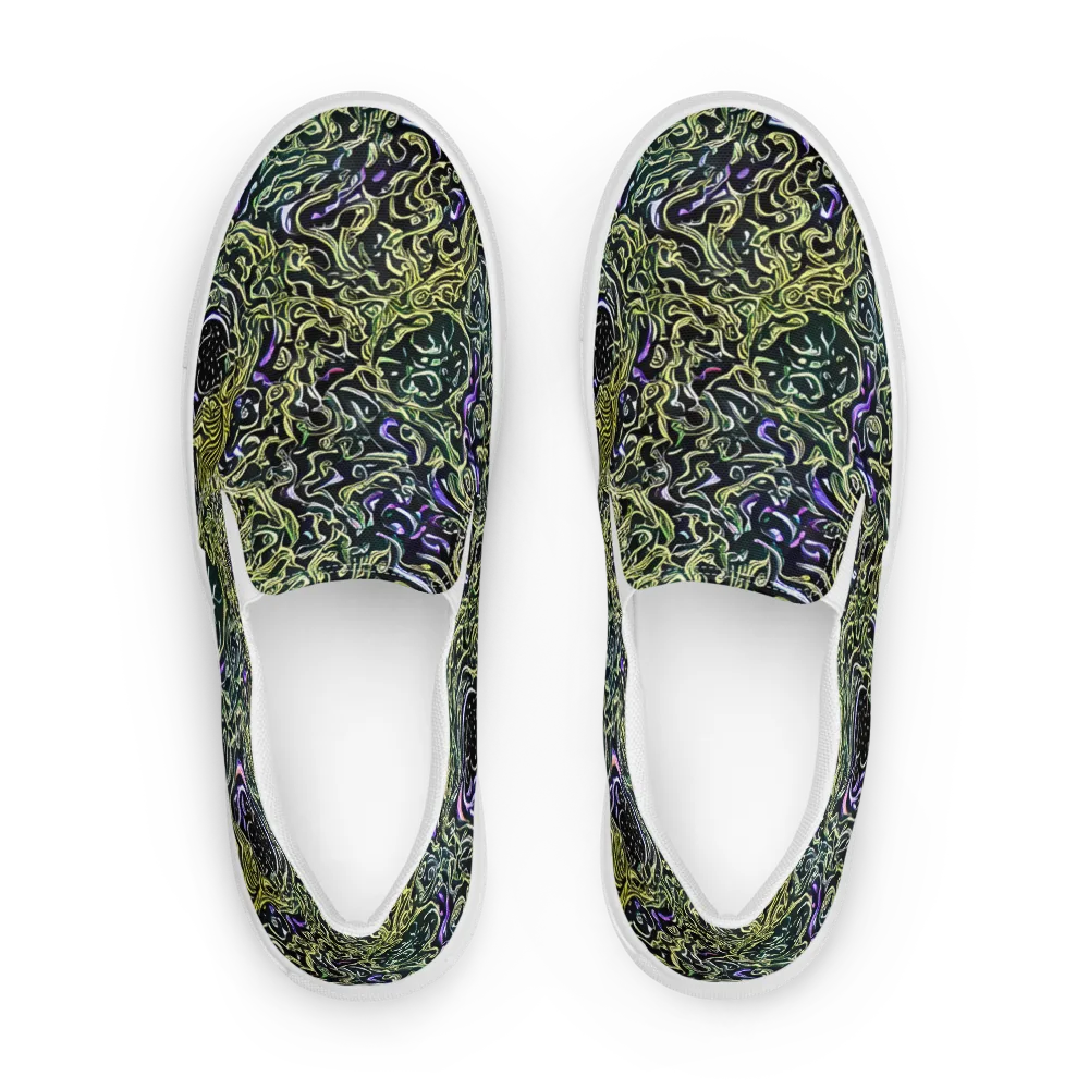 Lunar Labyrinth on Women's Slip-On Canvas Shoes — Front