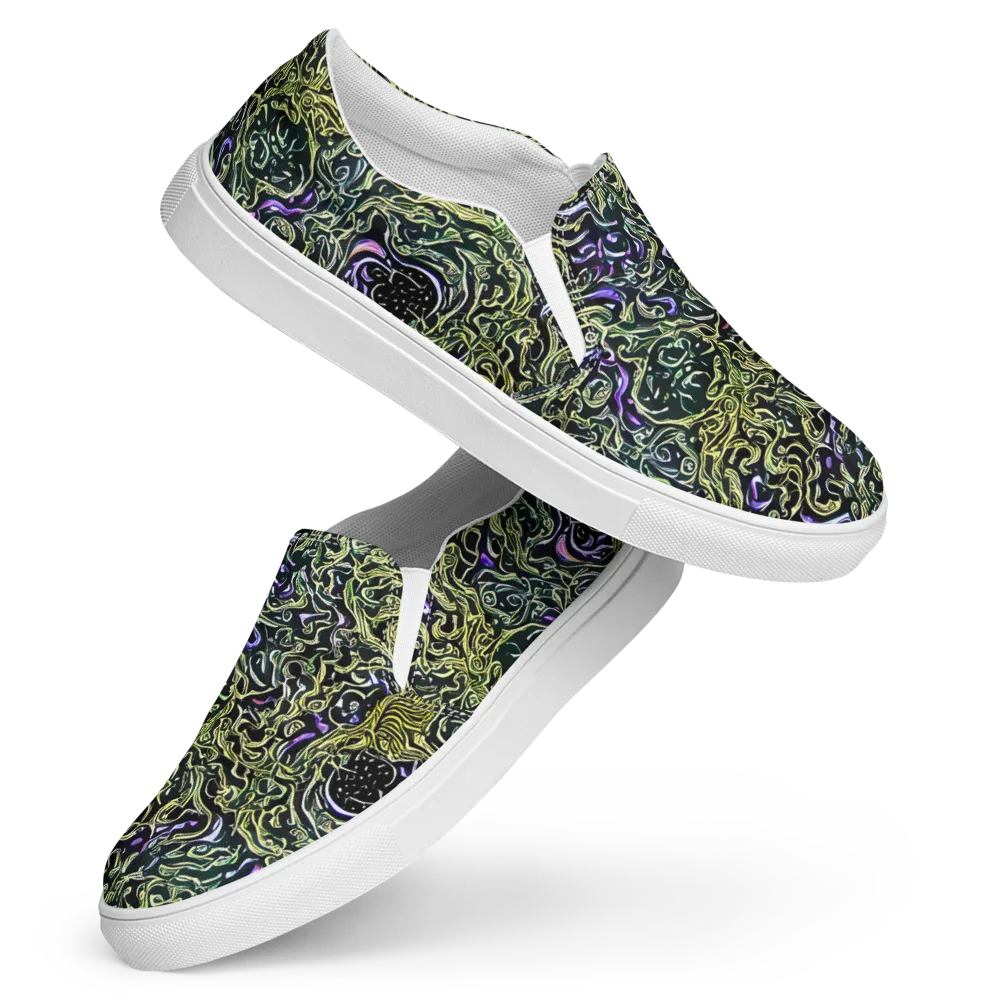 Lunar Labyrinth on Women's Slip-On Canvas Shoes — Front