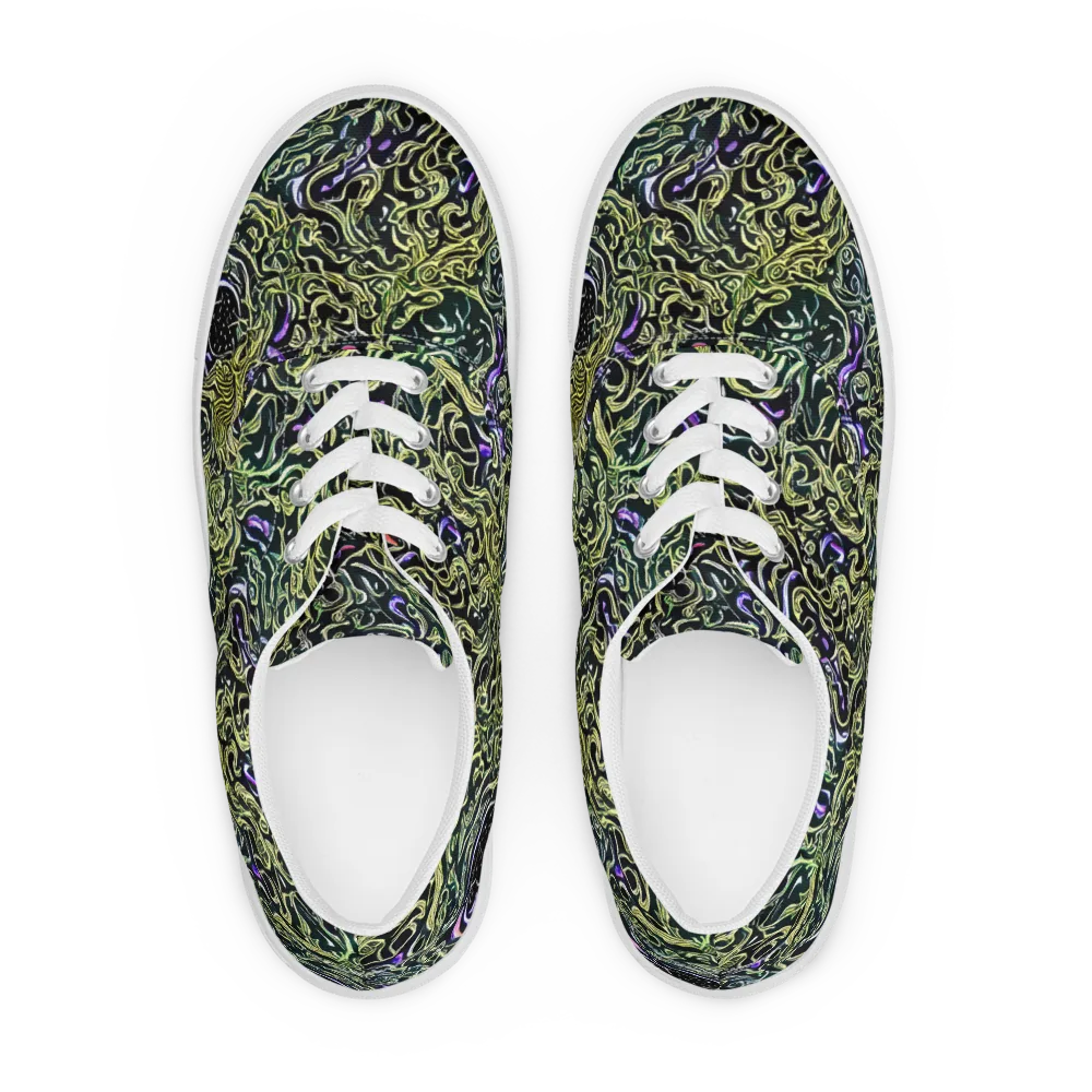 Lunar Labyrinth on Men's Lace-Up Canvas Shoes — Front