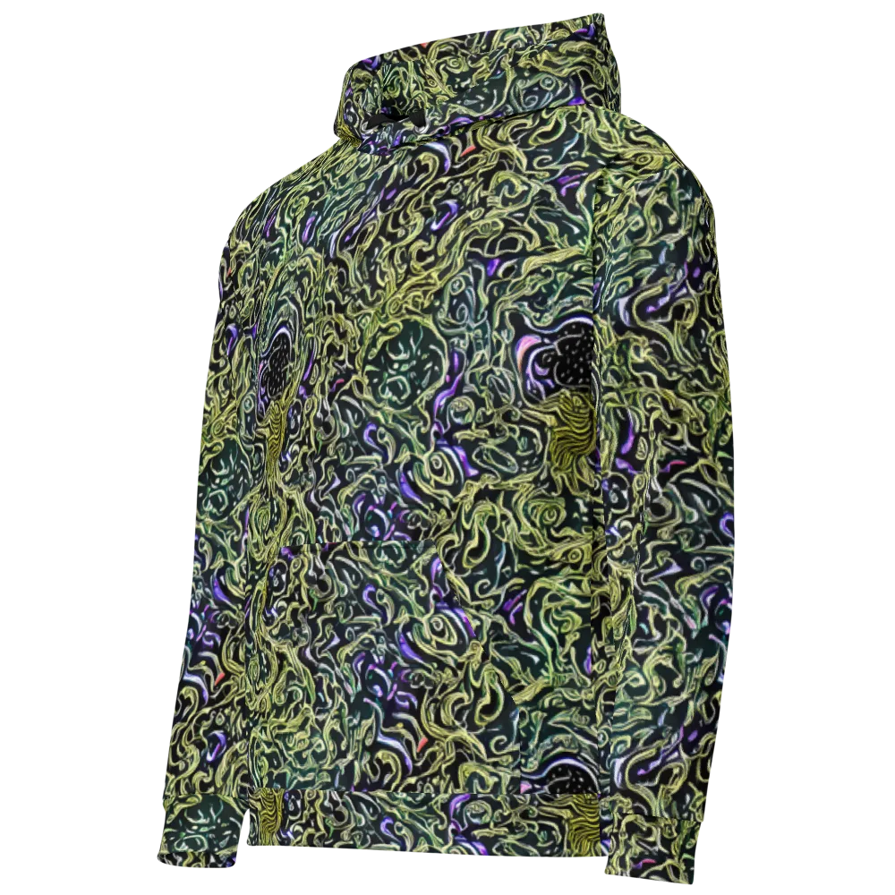 Lunar Labyrinth on Cotton Hoodie — Left Front