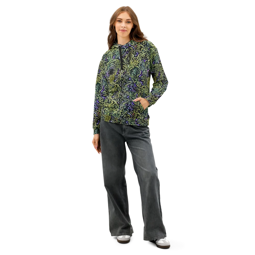 Lunar Labyrinth on Cotton Hoodie — Front