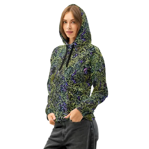 Lunar Labyrinth on a Cotton Hoodie