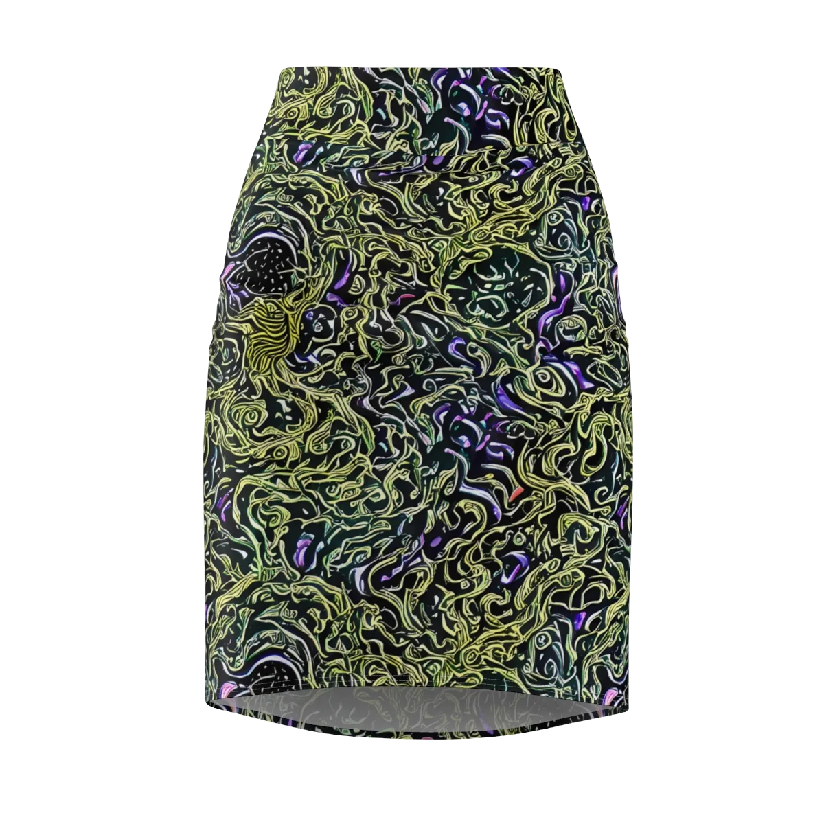 Lunar Labyrinth on Pencil Skirt — Front