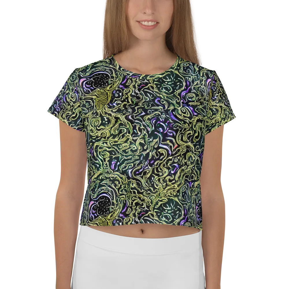 Lunar Labyrinth on Crop Tee — Front