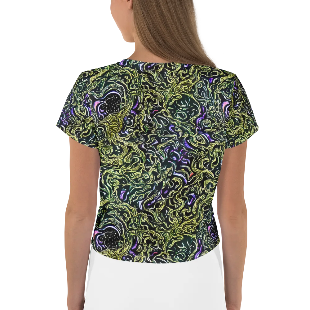 Lunar Labyrinth on Crop Tee — Back
