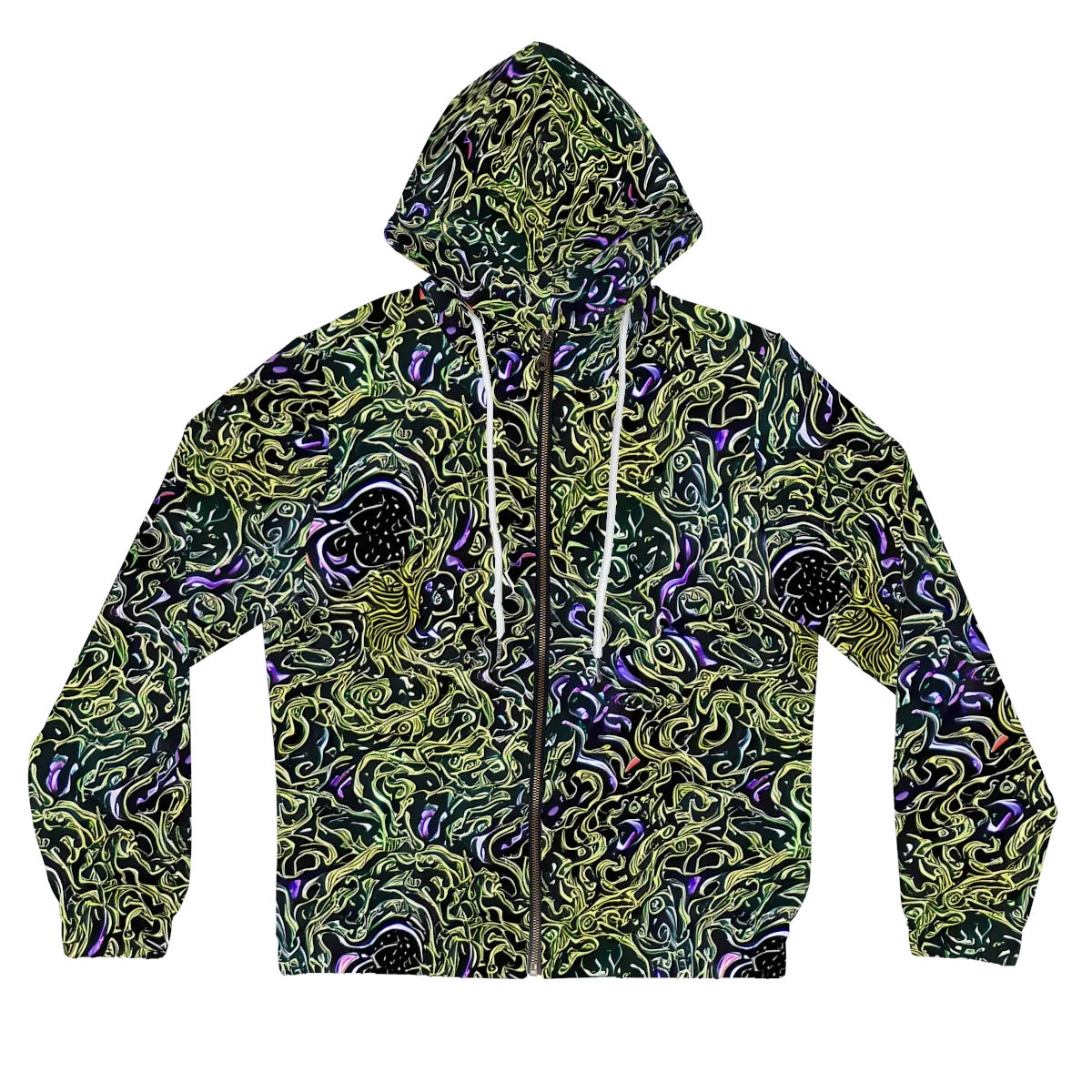 Lunar Labyrinth on Women's Full-Zip Hoodie — Front