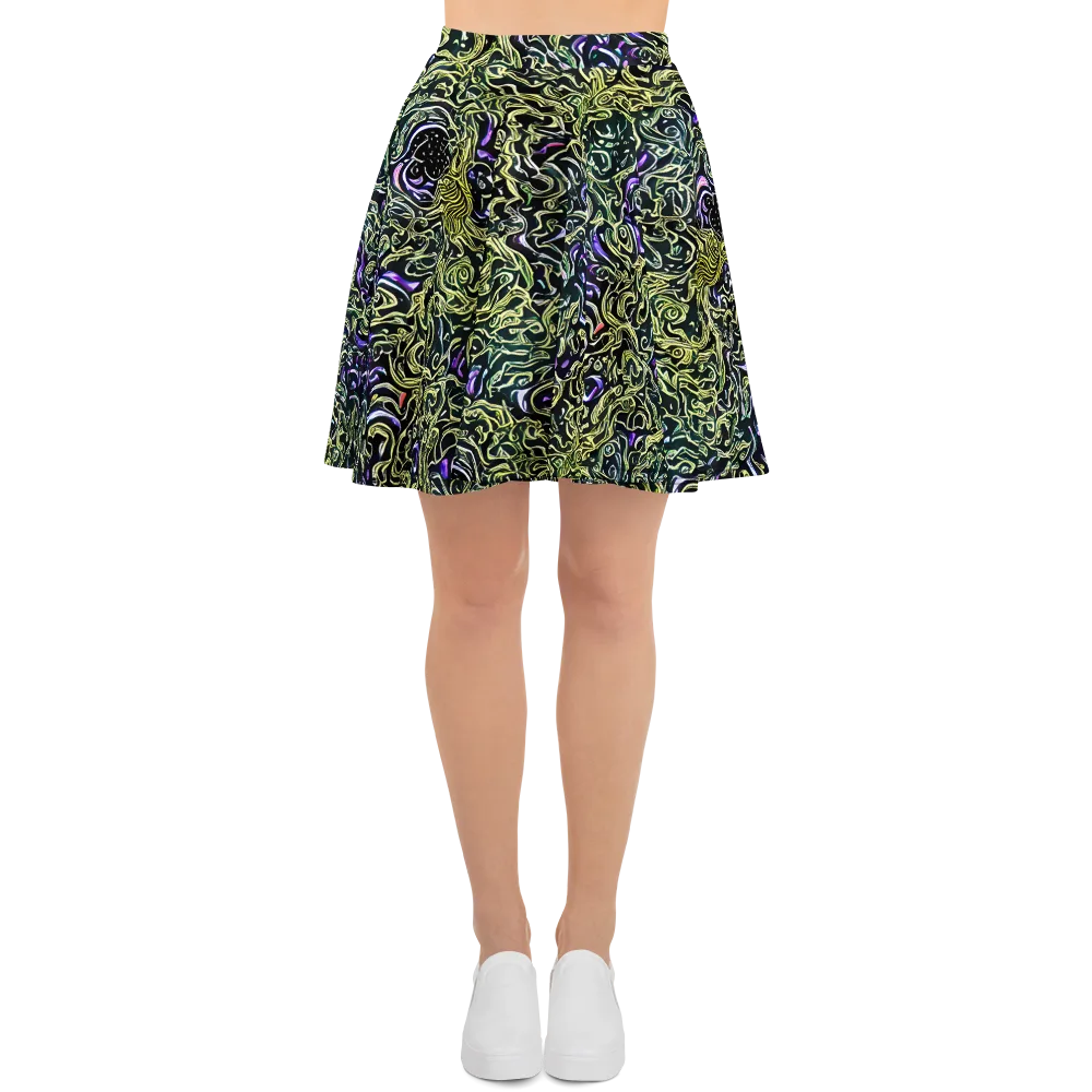 Lunar Labyrinth on Skater Skirt — Front