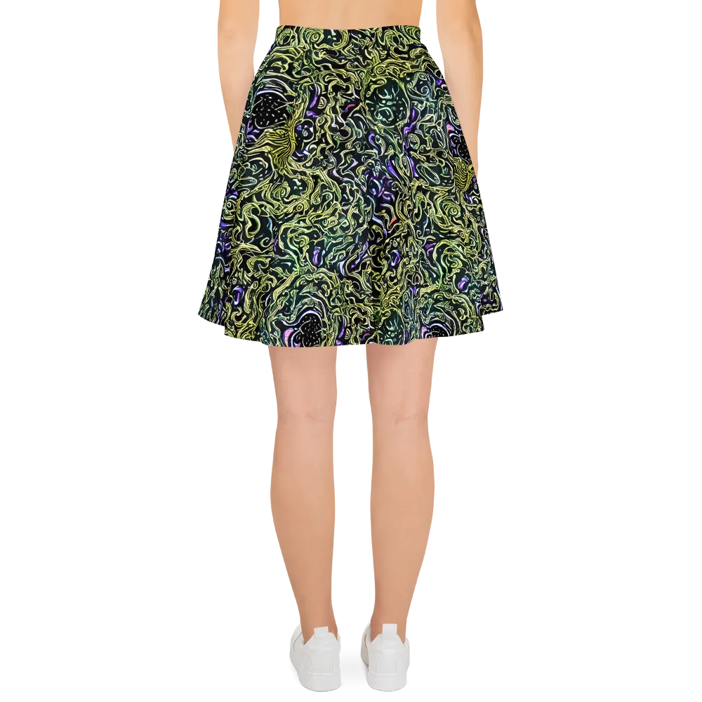 Lunar Labyrinth on Skater Skirt — Back