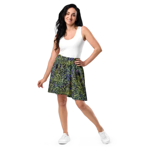 Lunar Labyrinth on a Skater Skirt