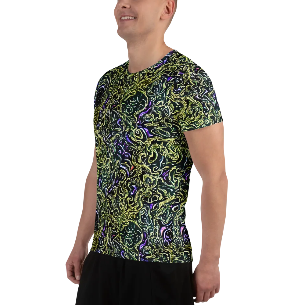 Lunar Labyrinth on Men's Athletic T-Shirt — Left
