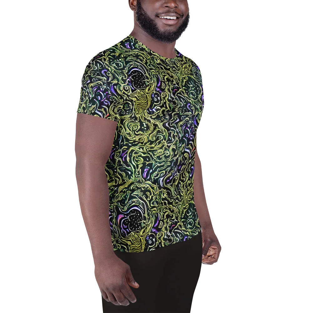 Lunar Labyrinth on Men's Athletic T-Shirt — Right