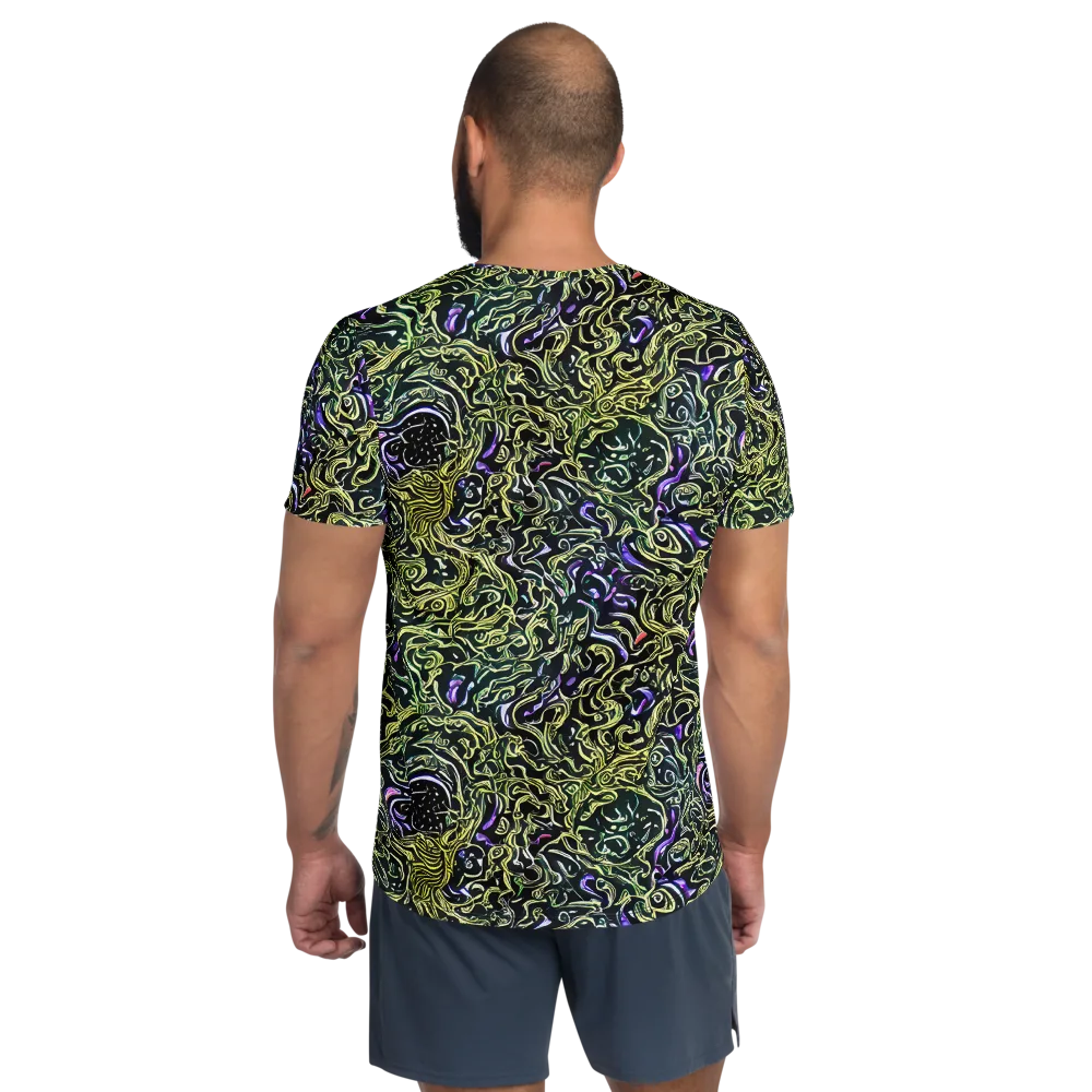 Lunar Labyrinth on Men's Athletic T-Shirt — Back