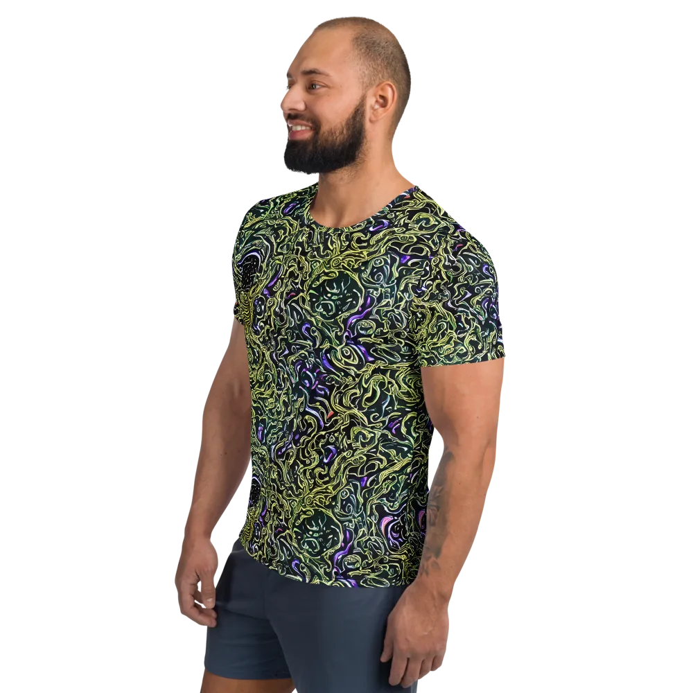 Lunar Labyrinth on Men's Athletic T-Shirt — Left