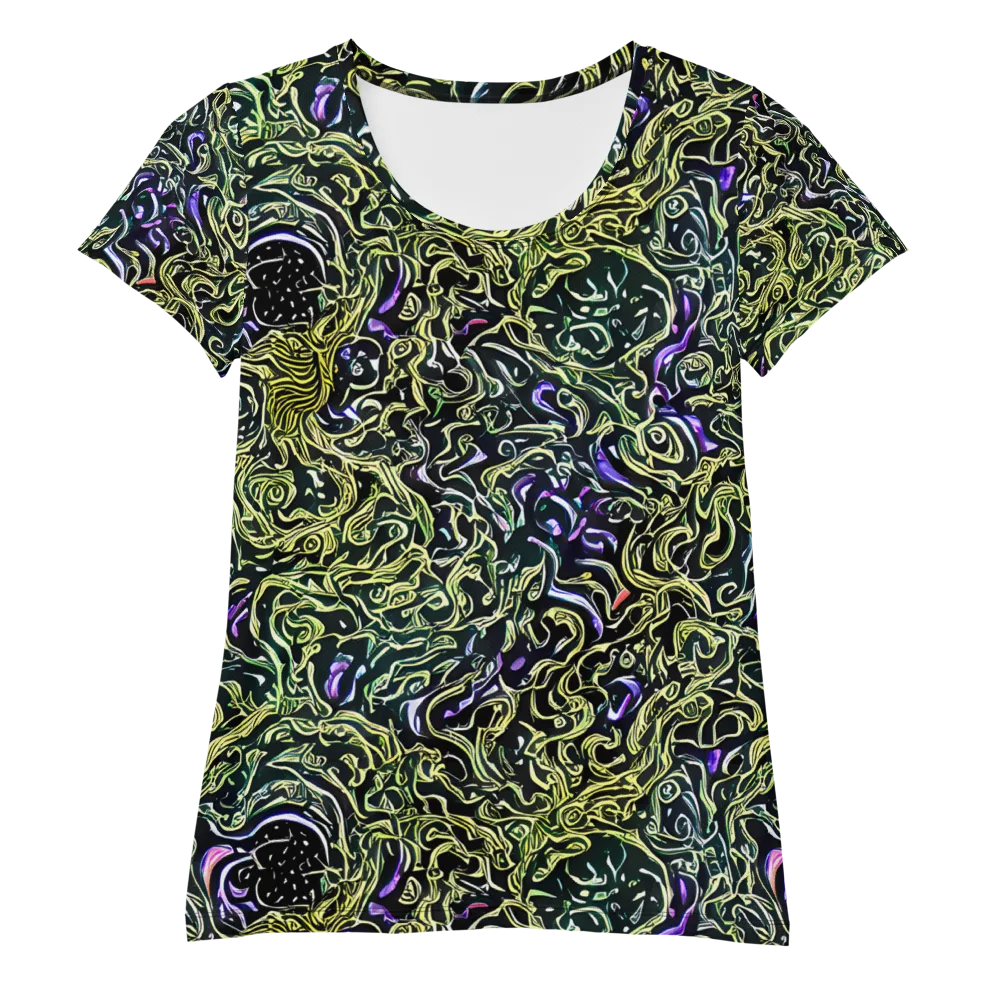 Lunar Labyrinth on Women's Athletic T-Shirt — Front