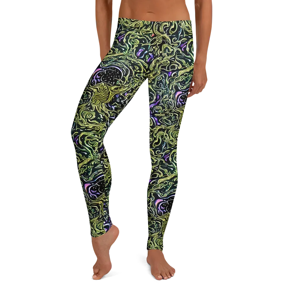 Lunar Labyrinth on Leggings — Front
