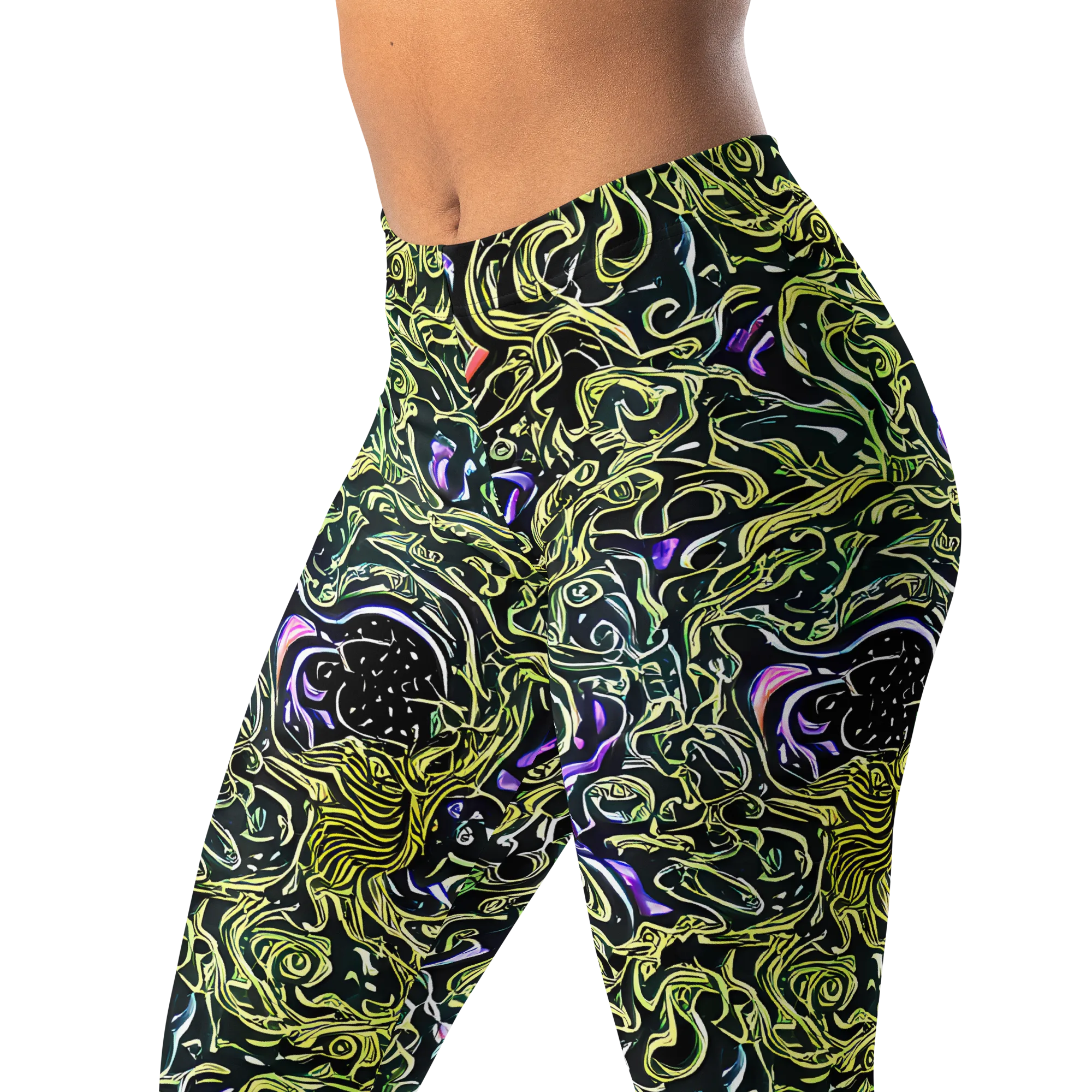 Lunar Labyrinth on Leggings — Left Front