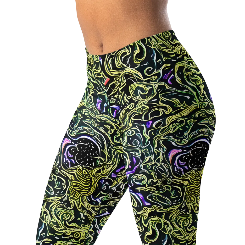 Lunar Labyrinth on Leggings — Left Front
