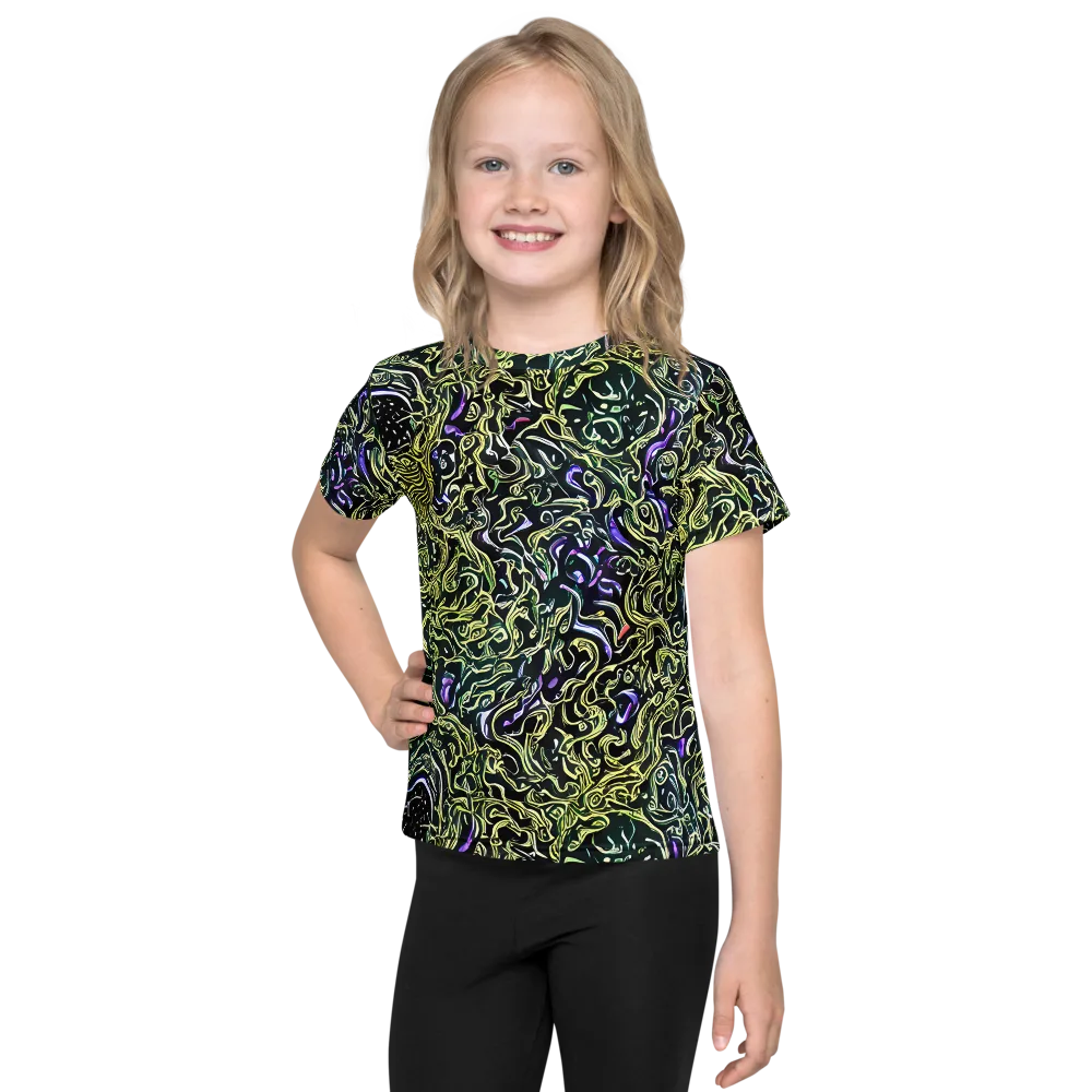 Lunar Labyrinth on Kids Crew Neck T-Shirt — Front