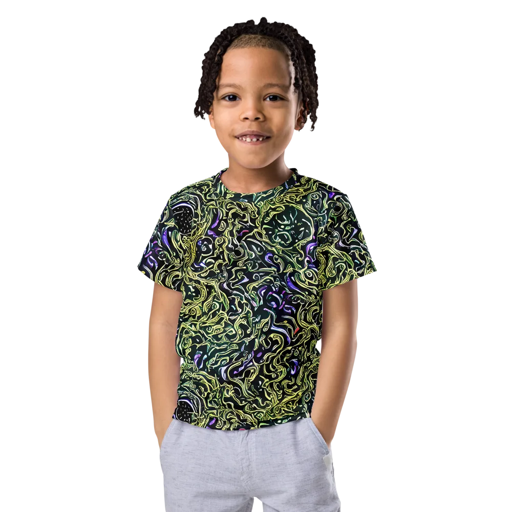 Lunar Labyrinth on Kids Crew Neck T-Shirt — Front