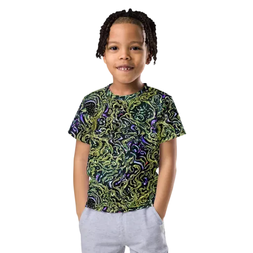 Lunar Labyrinth on a Kids Crew Neck T-Shirt
