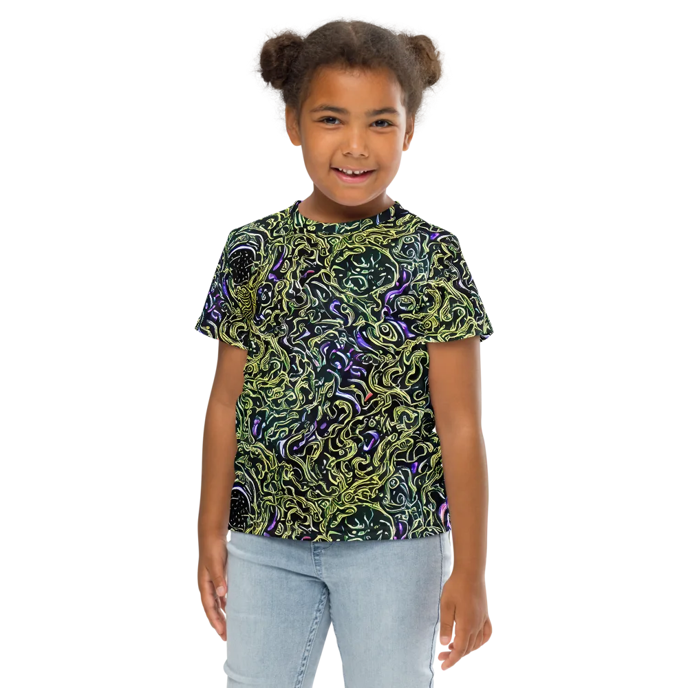 Lunar Labyrinth on Kids Crew Neck T-Shirt — Front