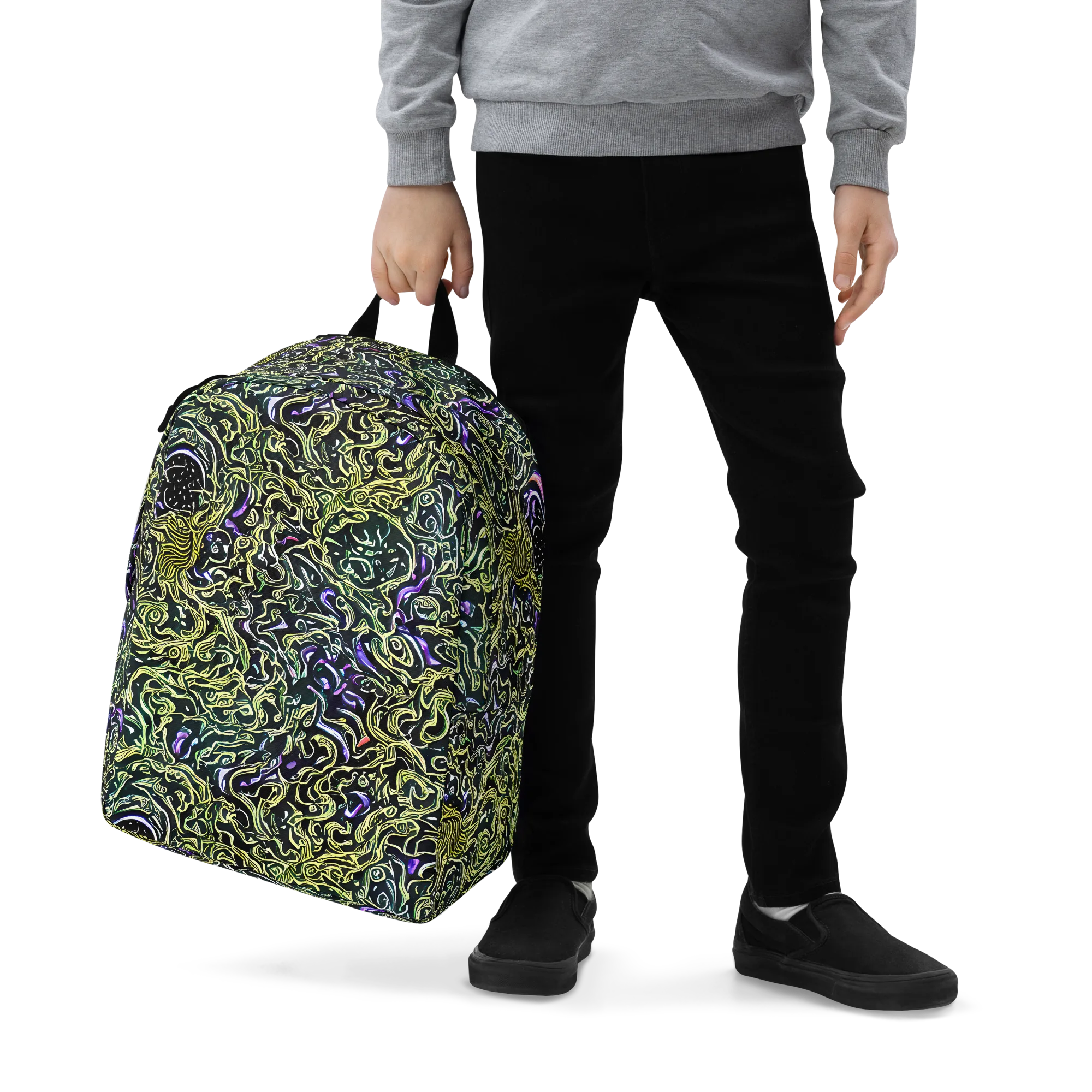 Lunar Labyrinth on Minimalist Backpack — Zoomed-in