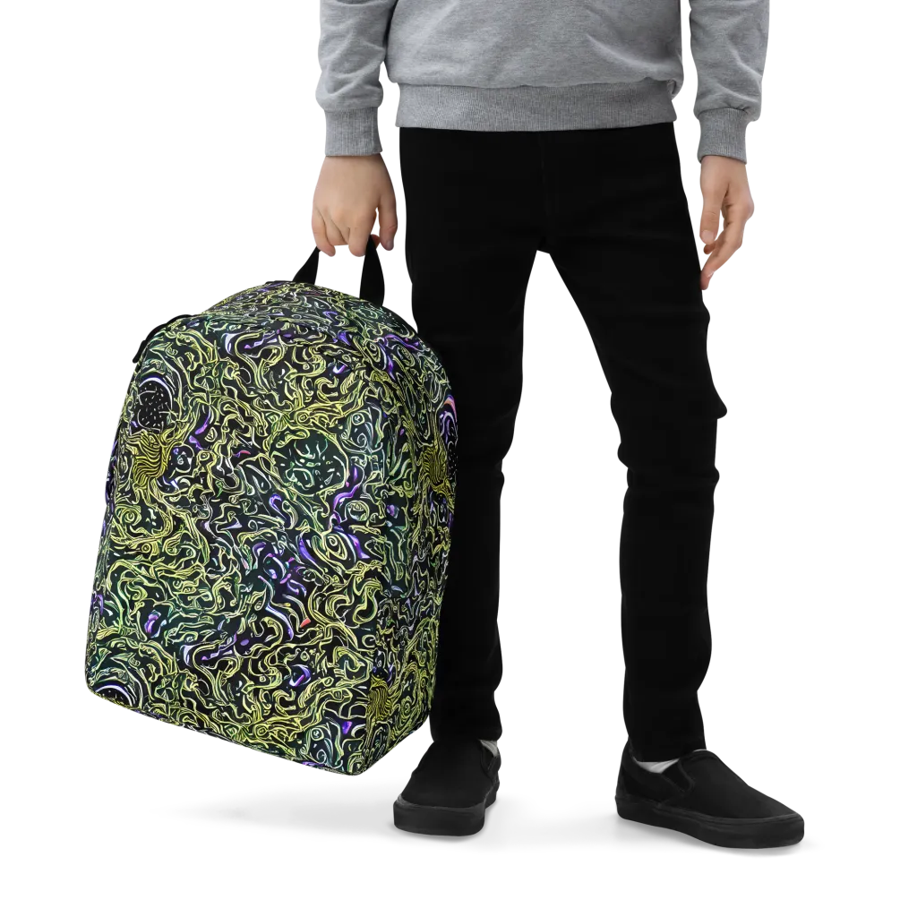 Lunar Labyrinth on Minimalist Backpack — Zoomed-in