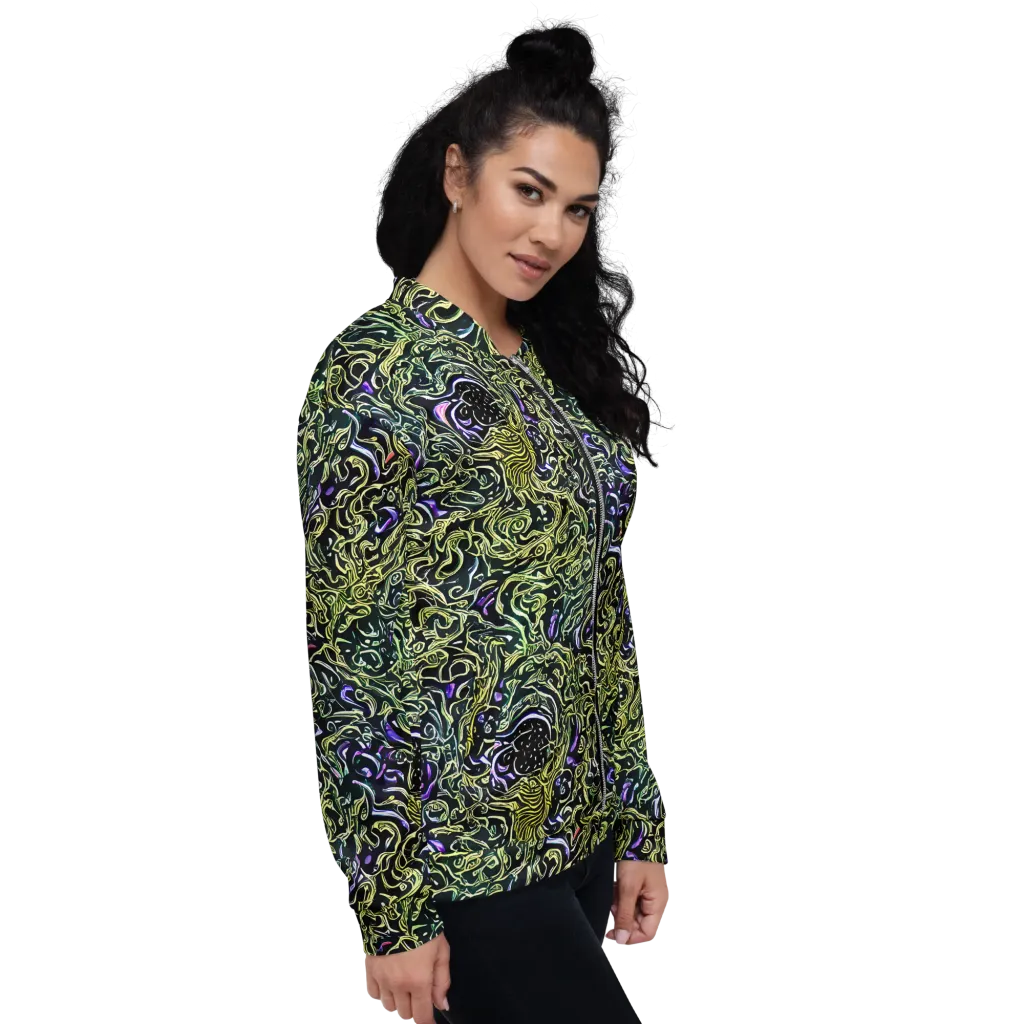 Lunar Labyrinth on Bomber Jacket — Right