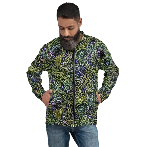 Lunar Labyrinth on a Bomber Jacket