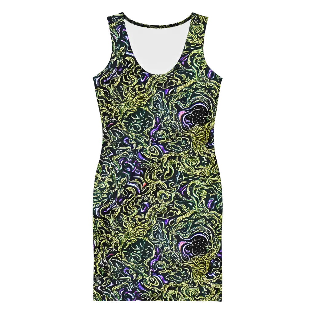 Lunar Labyrinth on Bodycon Dress — Front